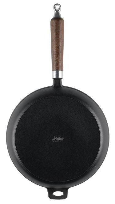 Чугунен тиган с дървена дръжка Maku - Ø24 cm