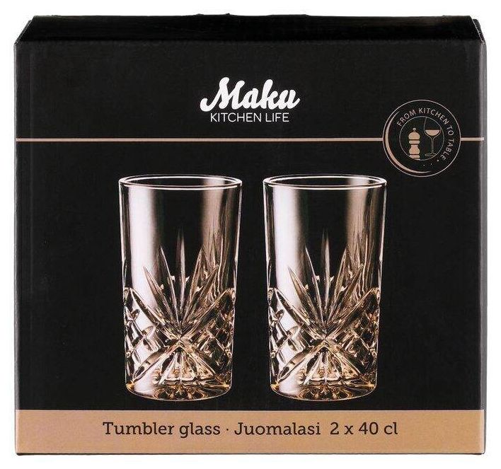 Комплект универсални чаши Maku - 2 броя, 400 ml, бронз