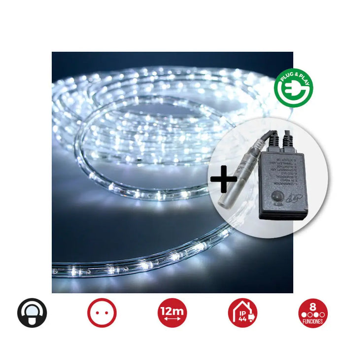 Маркуч LED EDM 71491 Flexiled Прозрачен Студено Бяло 12 m
