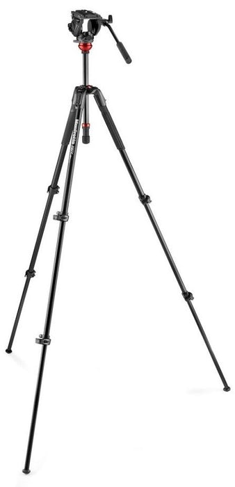 Видео статив Manfrotto - Alu 190X, 500 Fluid Head, черен