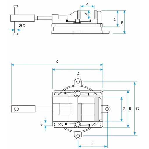 Менгеме за работен плот KANCA Drillo 100 mm