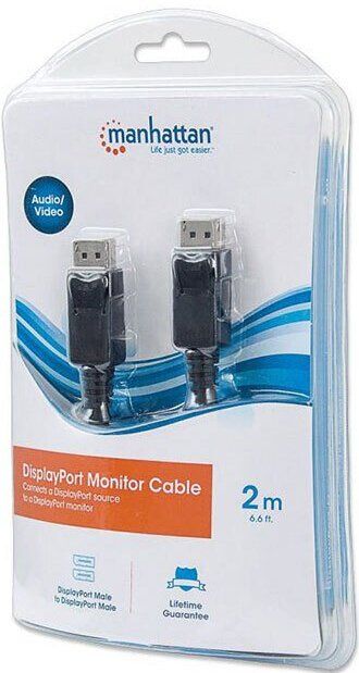 Кабел Manhattan - DisplayPort/DisplayPort, 2m, черен