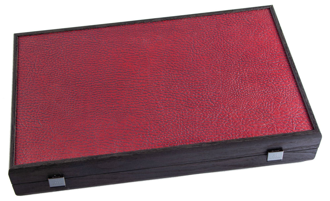 Табла за игра Manopoulos - Premium Handcrafted Leatherette, Burgundy Red, 48 x 30 cm