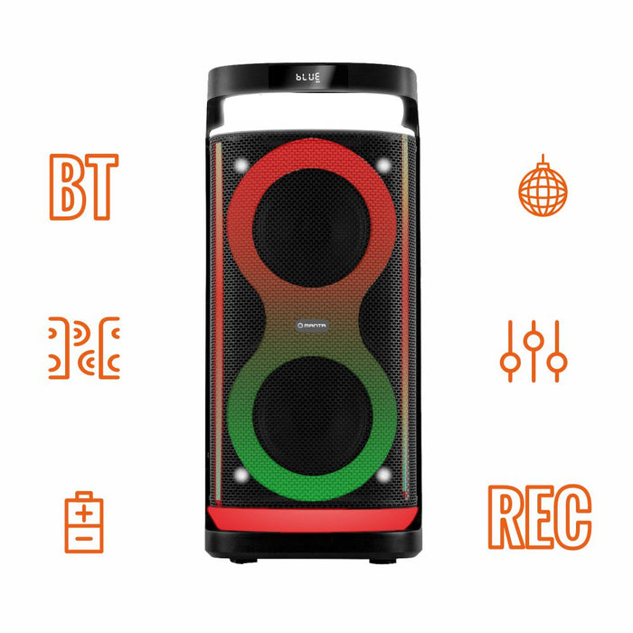 Manta караоке високоговорител Power Audio Argos с микрофон и дистанционно