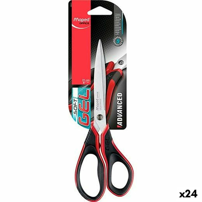 Ножици Maped Advanced Soft Gel Червен Черен Неръждаема стомана 21 cm (24 броя)