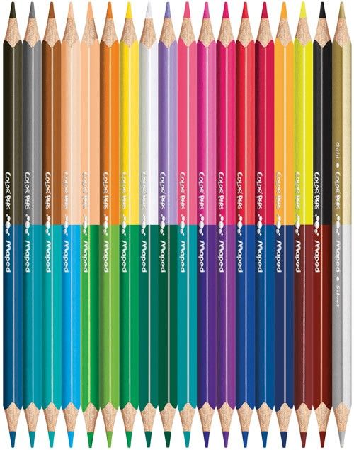 Комплект цветни моливи Maped Color Peps - Duo, 18 броя, 36 цвята