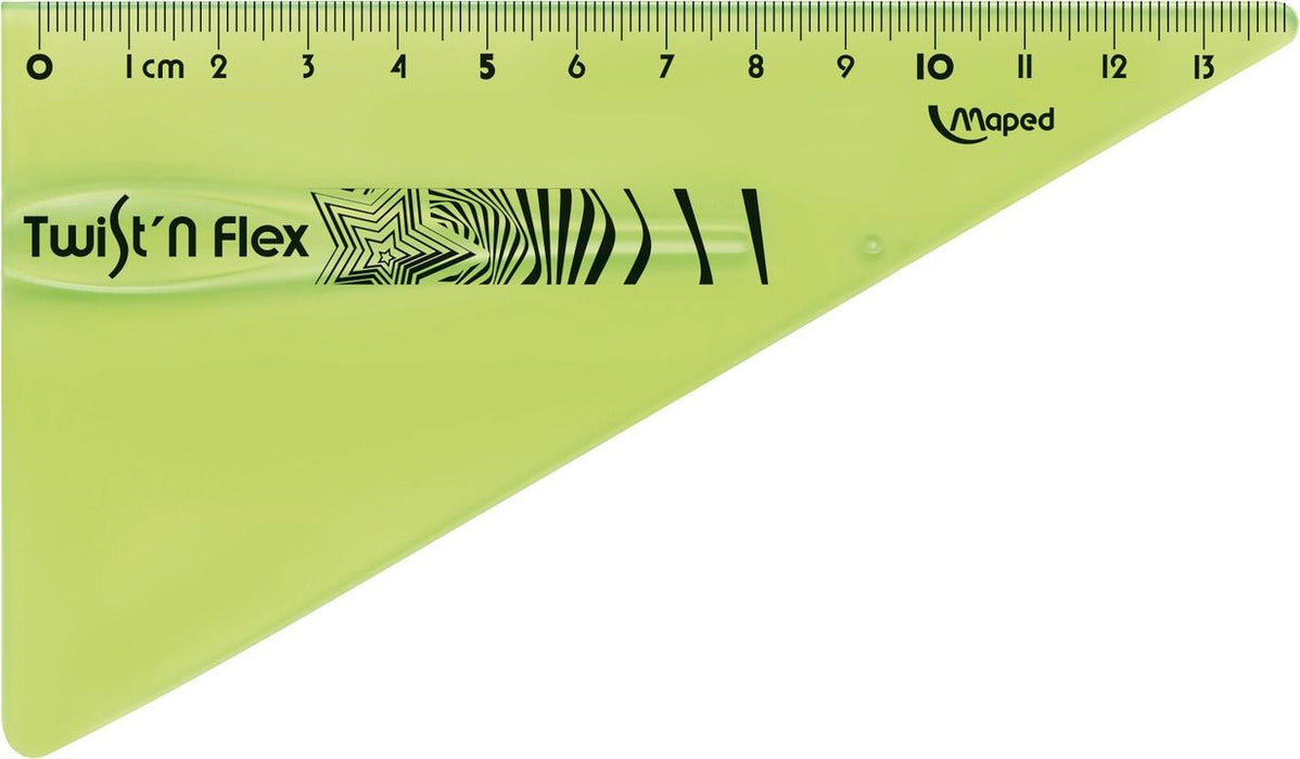 Триъгълник Maped Twist'n Flex - 15 cm, зелен