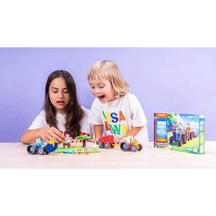 MARIOINEX Мини строителни блокове за гофрети Трактори