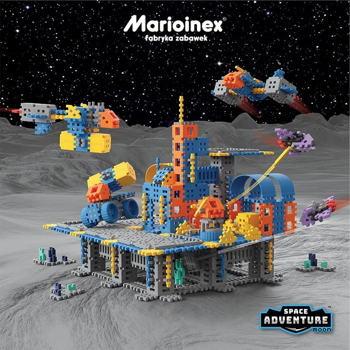 MARIOINEX Мини строителни блокчета за гофрети Космическа основа, 618 части