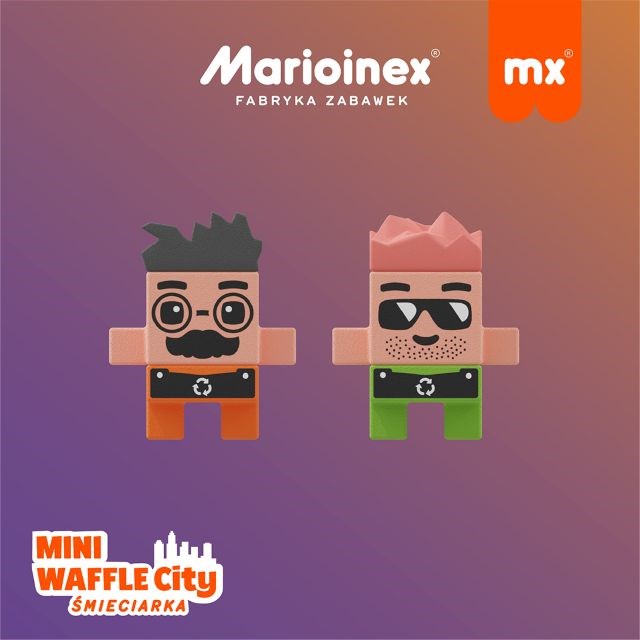 Marioinex Мини вафлени строителни блокчета – Град: Камион за събиране на боклук, 148 части