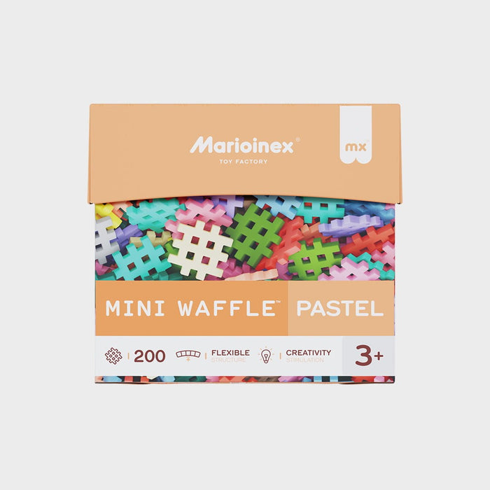 Строителни блокчета Marioinex Mini Waffle, 200 части в пастелни цветове