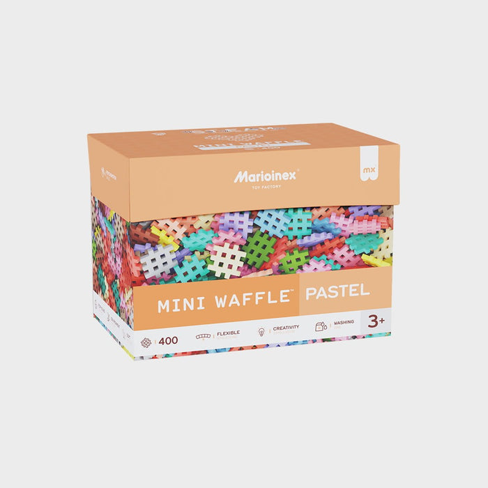 Строителни блокчета Marioinex Mini Waffle, 400 части в пастелни цветове