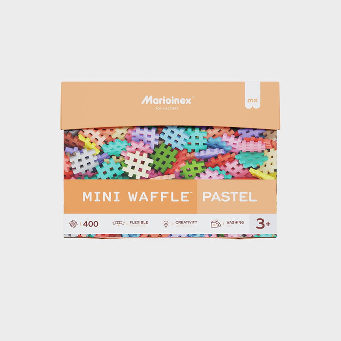 Строителни блокчета Marioinex Mini Waffle, 400 части в пастелни цветове