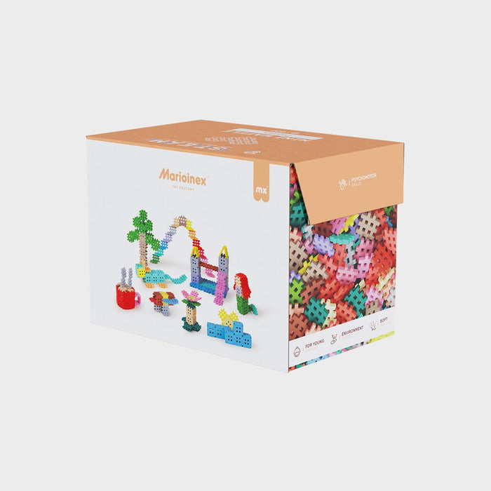 Строителни блокчета Marioinex Mini Waffle, 400 части в пастелни цветове