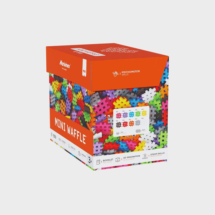 Строителни блокчета Marioinex Mini Waffle, 500 части, пастелни цветове
