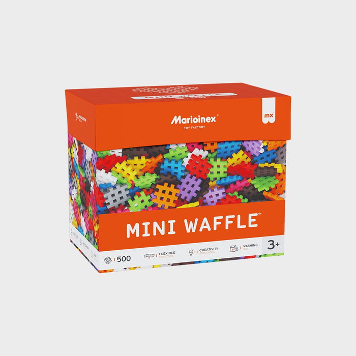 Строителни блокчета Marioinex Mini Waffle, 500 части, пастелни цветове