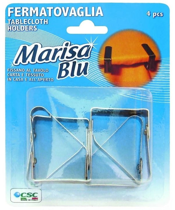 Комплект щипки за покривки Marisa - 4 броя, неръждаема стомана