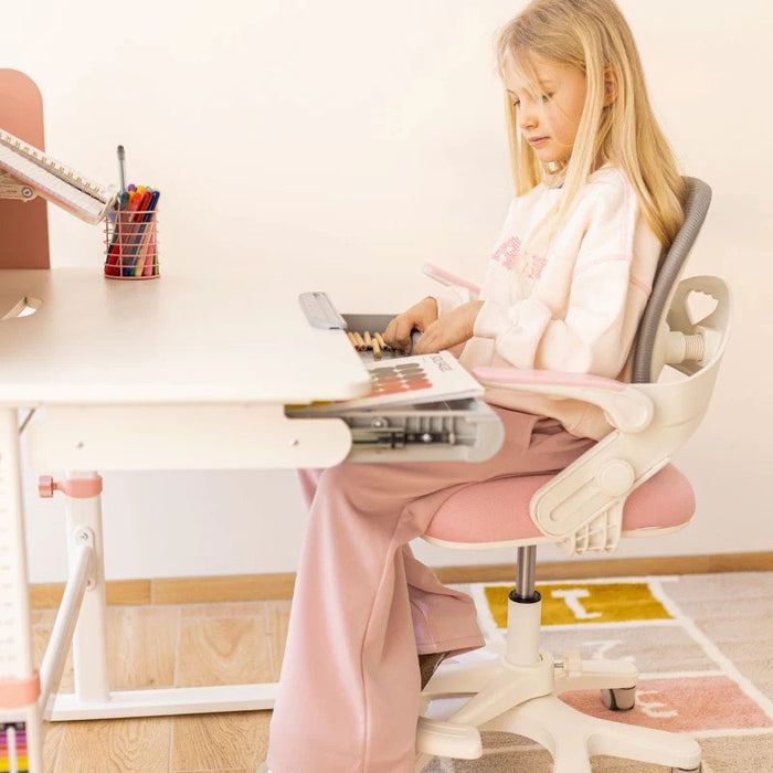 Въртящ се стол Junior 4.3 Pink-Grey
