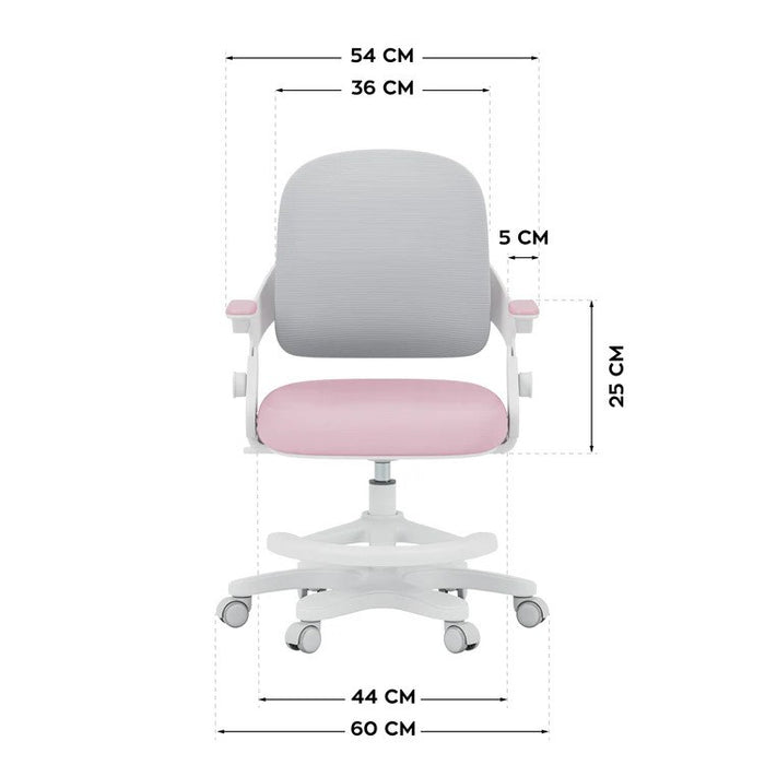 Въртящ се стол Junior 4.3 Pink-Grey
