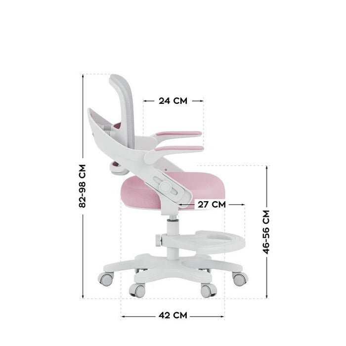 Въртящ се стол Junior 4.3 Pink-Grey