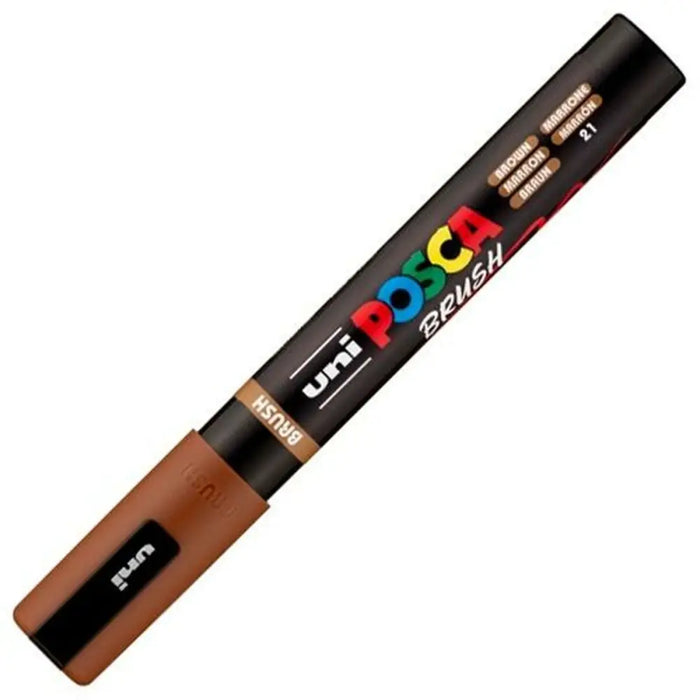 Маркер BRUSH POSCA PC-5BR Кафяв (6 броя)