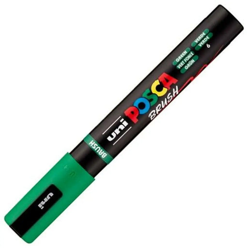 Маркер BRUSH POSCA PC-5BR Зелен (6 броя)