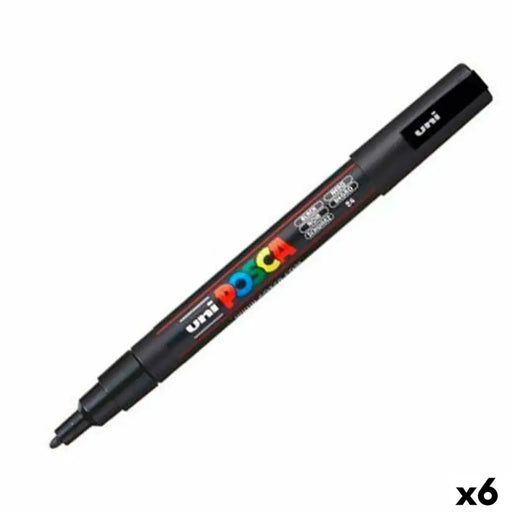 Маркер POSCA PC-3M Черен (6 броя)