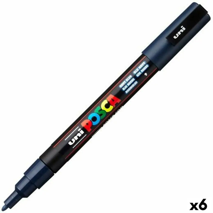 Маркер POSCA PC-3M Морско син (6 броя)