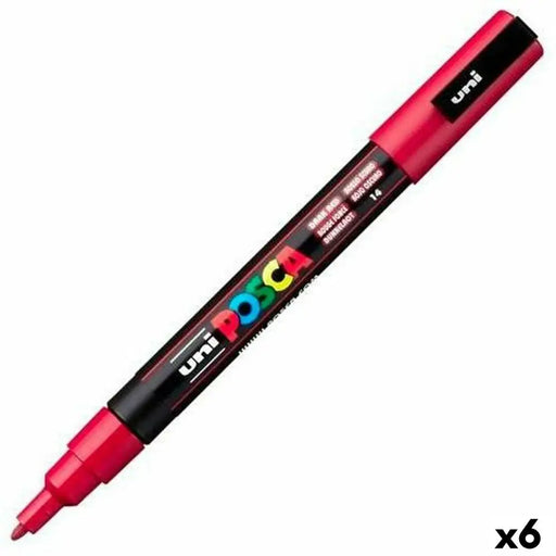 Маркер POSCA PC-3M Тъмно червен (6 броя)