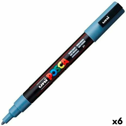 Маркер POSCA PC-3M Тъмно сив (6 броя)
