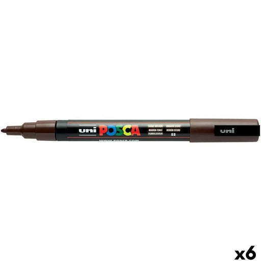 Маркер POSCA PC-3M Тъмно сив (6 броя)