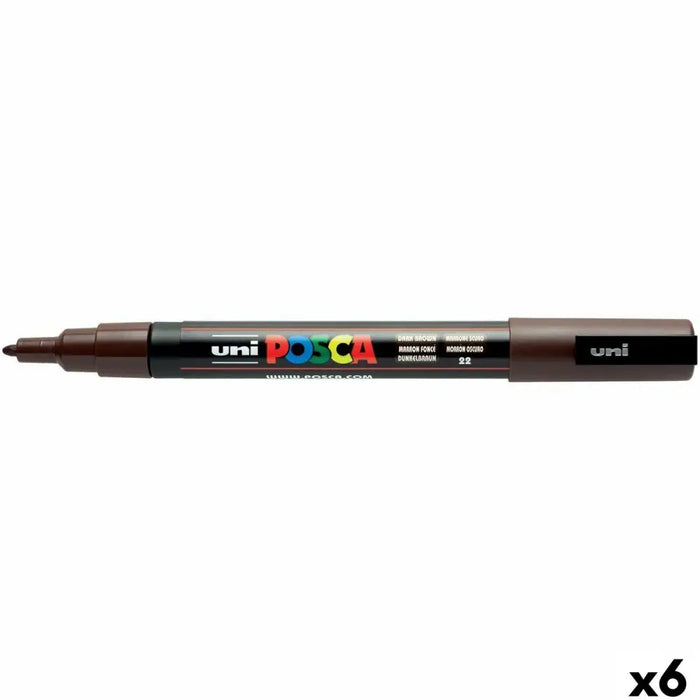 Маркер POSCA PC-3M Тъмно сив (6 броя)