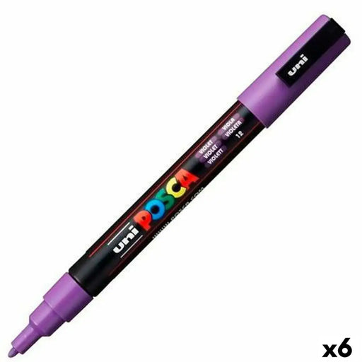 Маркер POSCA PC-3M Виолетов (6 броя)