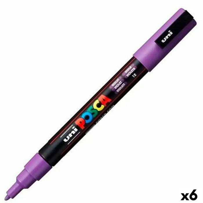 Маркер POSCA PC-3M Виолетов (6 броя)