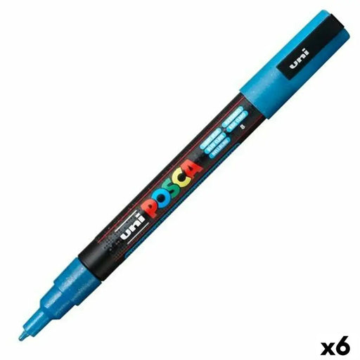 Маркер POSCA PC-3ML Син Светло син (6 броя)