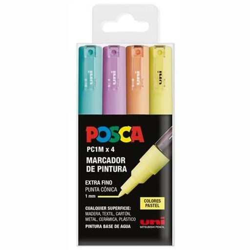 Маркер за акрилна боя POSCA PC-1M/4C Пай 0,7 mm 4 Части