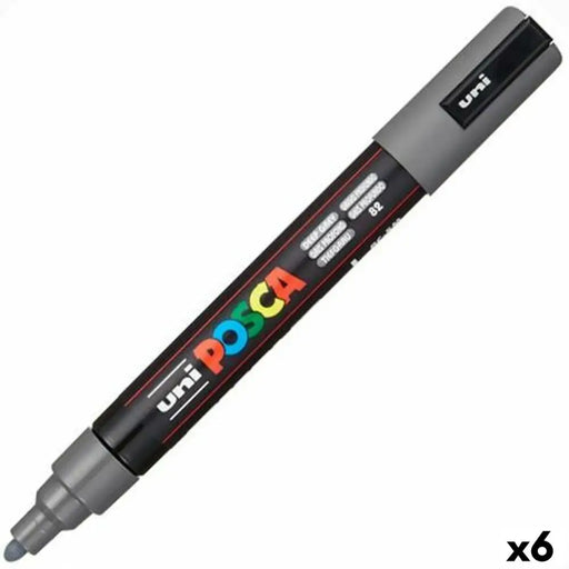 Маркер за акрилна боя POSCA PC-5M Тъмно сив 1,8-2,5 mm (6
