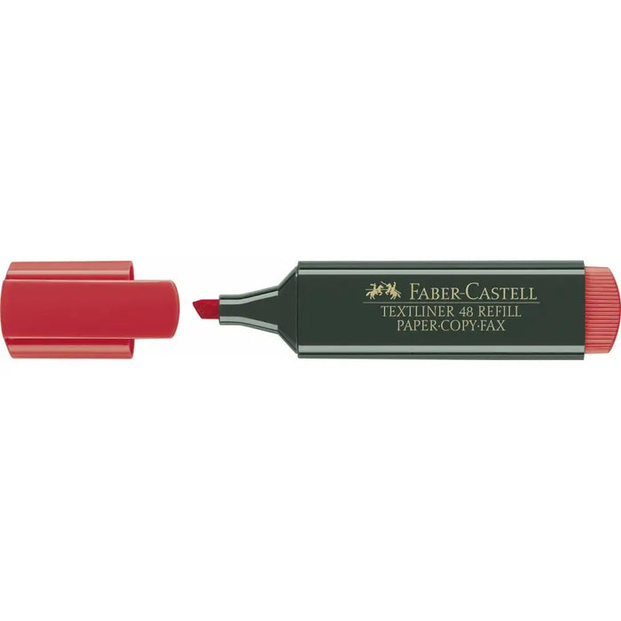 Маркер Faber-Castell TEXTLINER 48 Червен (10 броя)