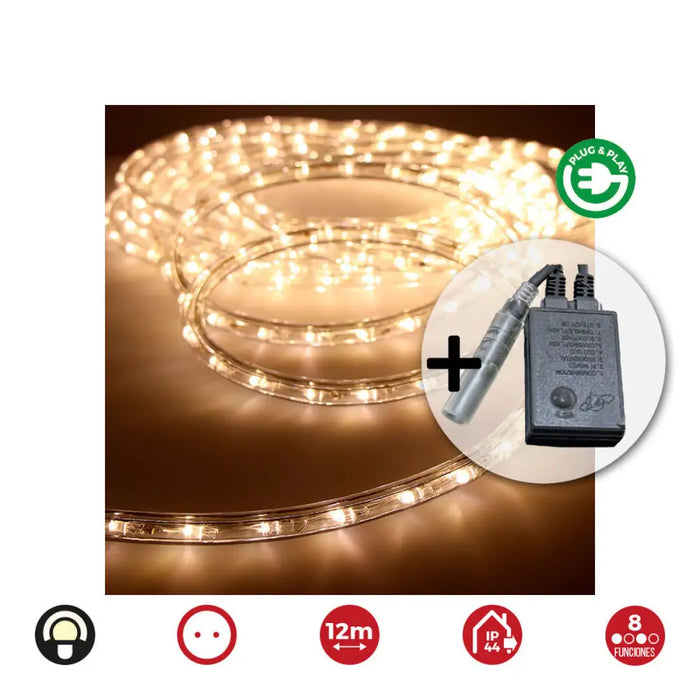 Маркуч LED EDM 71492 Flexiled Прозрачен Топло Бяло Топла