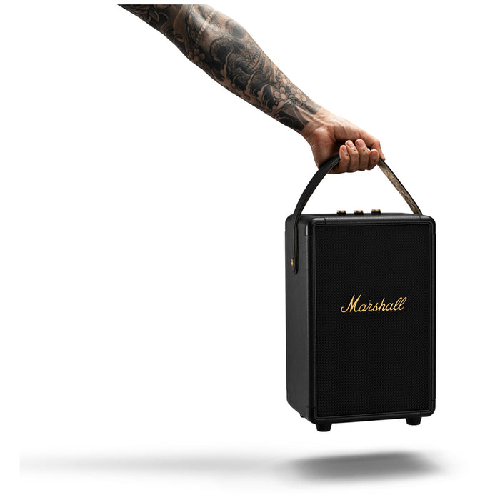Bluetooth колонка MARSHALL TUFTON BLACK & BRASS 40 W, BLUETOOTH, БАТЕРИЯ ДО 20 ЧАСА, ЧЕРЕН