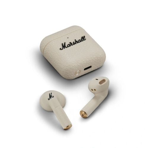 Marshall Minor IV TWS Bluetooth Wireless In-Ear Headphones BT 5.3, Active Noise Cancelling, Qi Wireless Charging, IPX4, Cream EU
