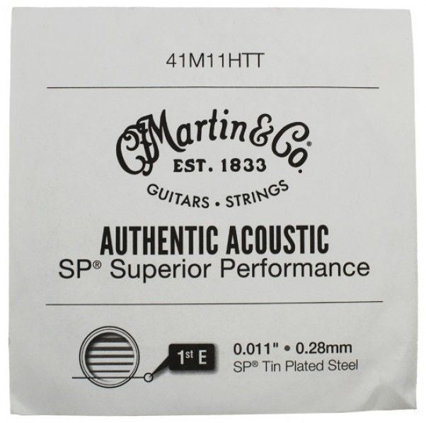 Струна за акустична китара Martin - 41M11HTT, 11 E, сребриста