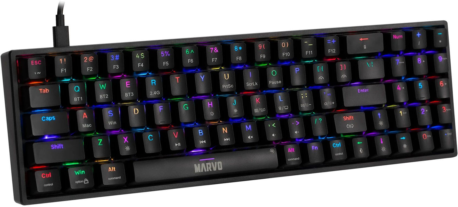 Механична клавиатура Marvo - KG956WShogo 78W, безжична, Marvo switch, черна