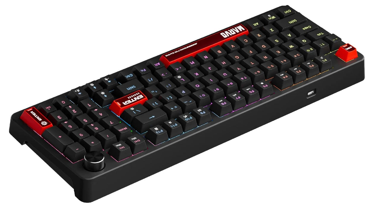 Механична клавиатура Marvo - Arma 98 KG937, TNT Peach Linear, 98%, RGB, черна