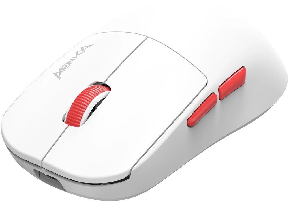 Гейминг мишка Marvo - Monka Prime G997W, оптична, безжична, бяла