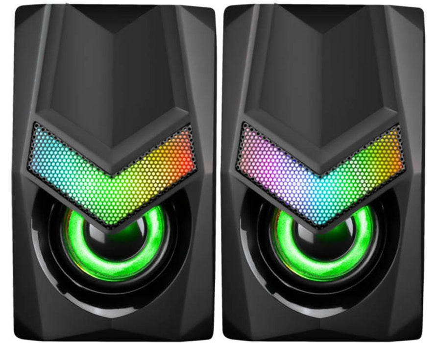 Тонколони Marvo – SG-118, 2.0, 6W, RGB, черни