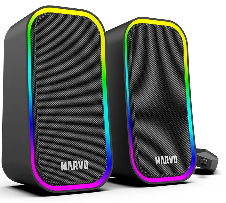 Тонколони Marvo - Havoc 20, 2.0, 6W, RGB, черни