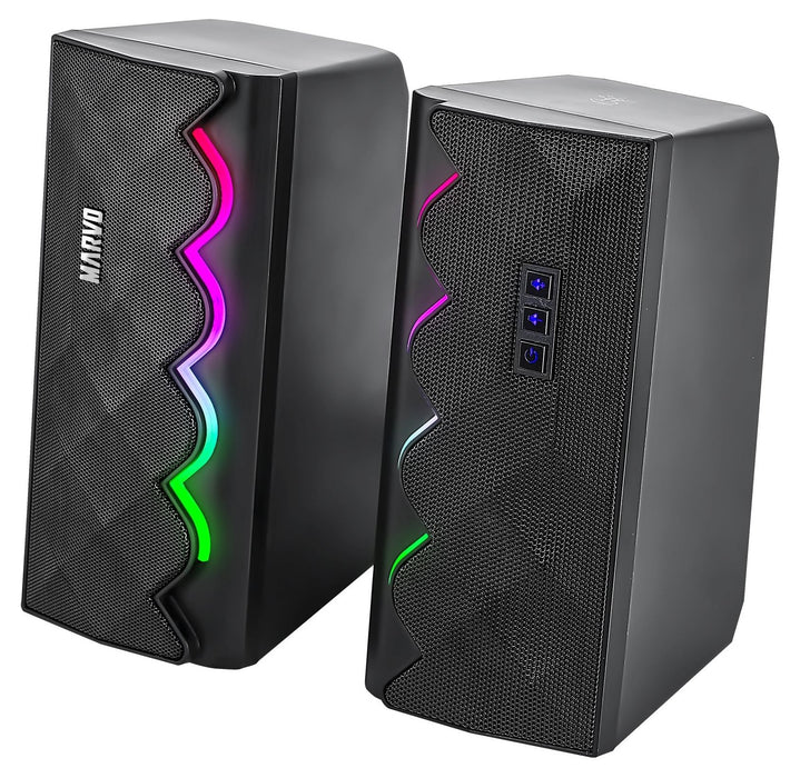 Тонколони Marvo - SG-269, 2.0, 6W, Bluetooth, RGB, черни