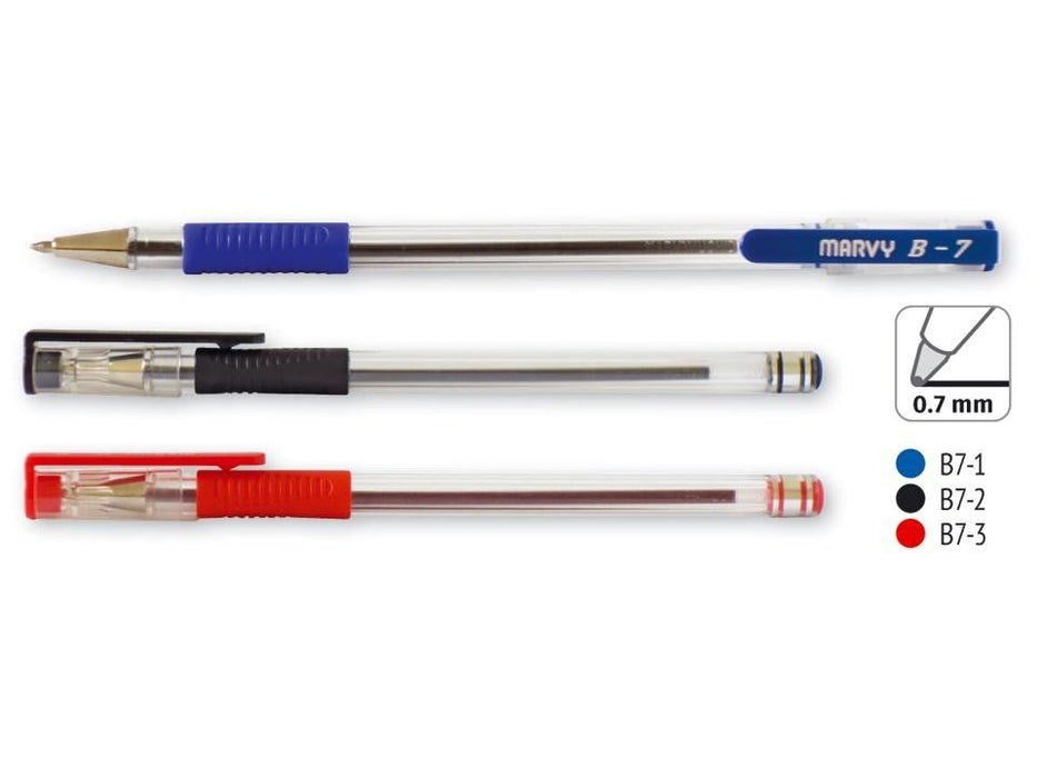 Химикалка Marvy Uchida B7 - 0.7 mm, червена