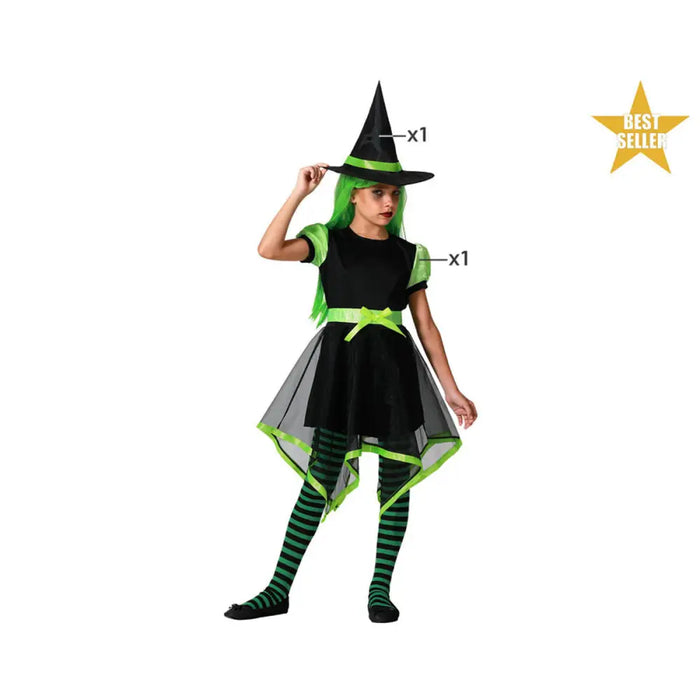 Маскировъчен костюм за деца Зелен Вещица